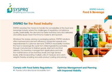 Food & Beverage Factsheet