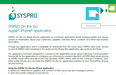 SYSPRO On the Go