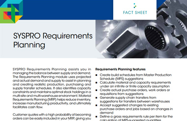 Requirements Planning